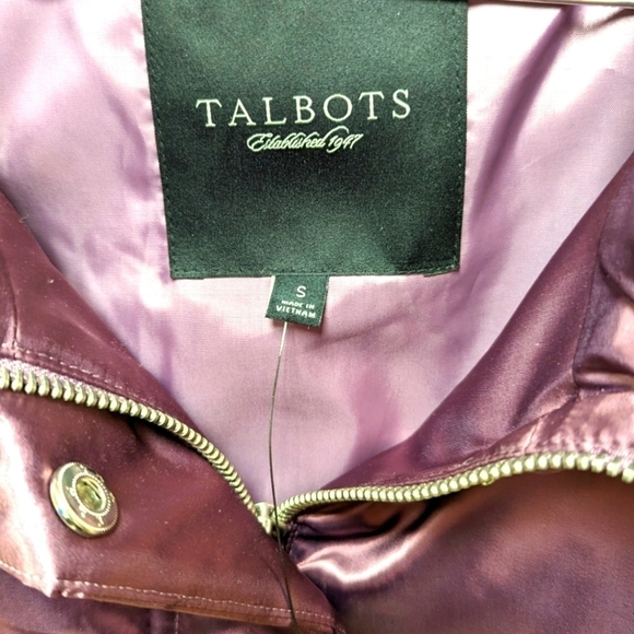 Talbots Purple Down Feather Puffer Vest Small - Picture 3 of 6